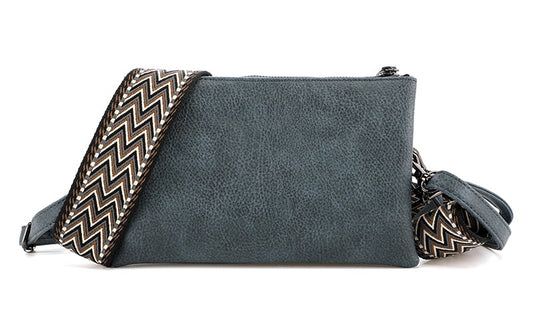 New York – Jeansblauw Schoudertasje