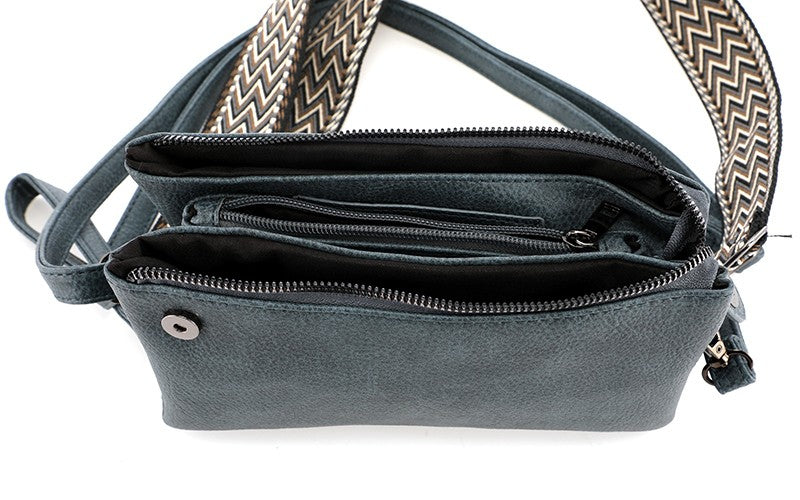 New York – Jeansblauw Schoudertasje