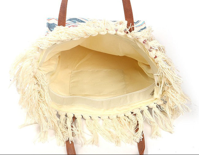 Canvas Shopper Nes – Pink Blue
