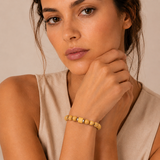 Golden Glow – Dames Edelsteen Armband