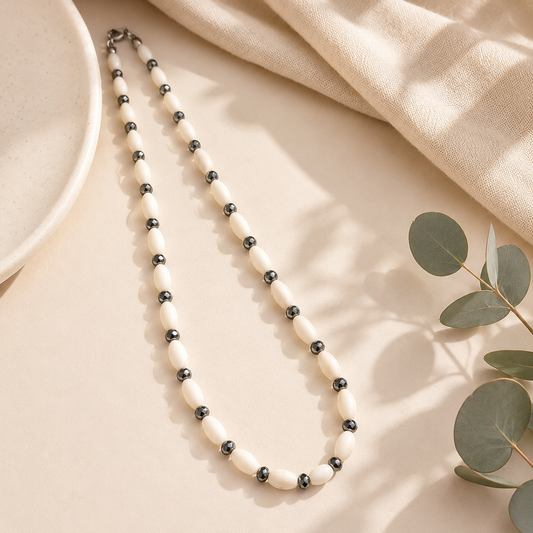 Perle Nocturne – Dames Mother of Pearl Ketting