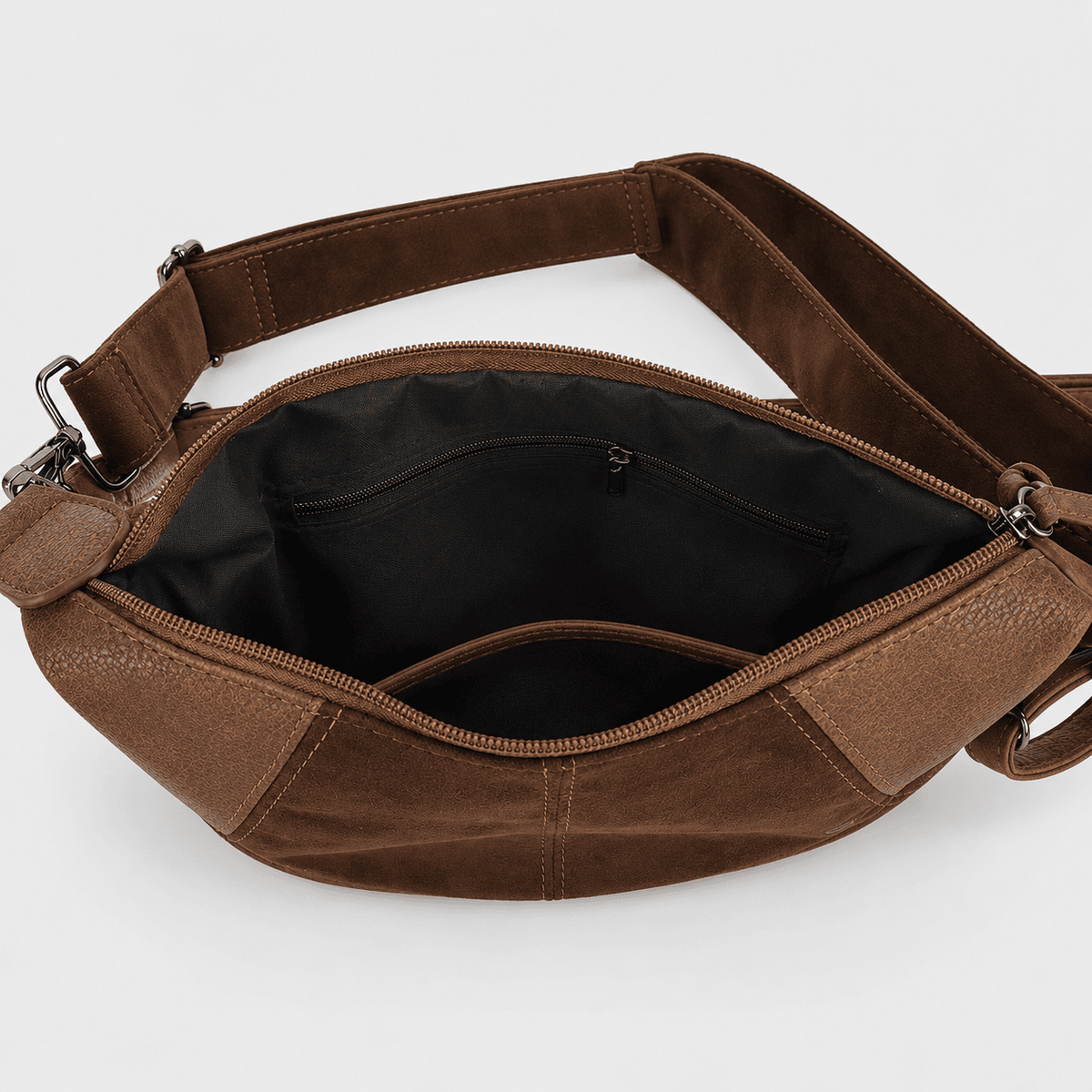 Ealing – Halfmoon Dames Schoudertas & Crossbody Camel
