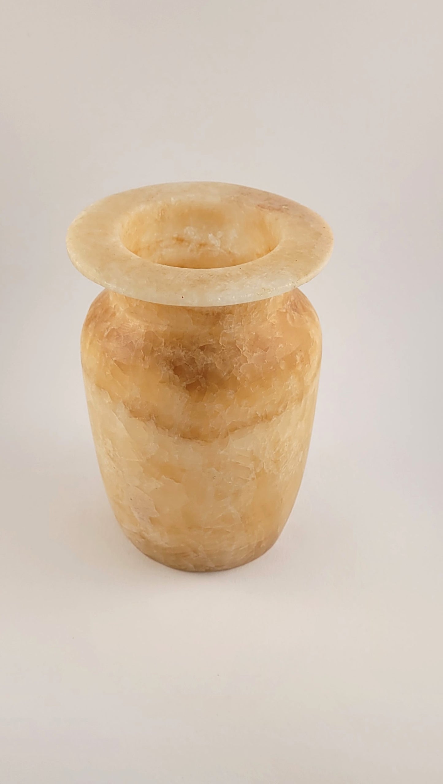 Natuursteen Waxinelichthouder 13 cm – Alabaster Ambra Classica