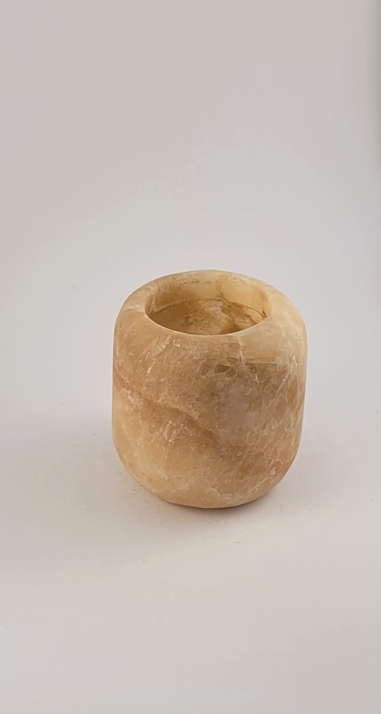 Natuursteen Waxinelichthouder 6,5 cm – Alabaster Ambra Viva