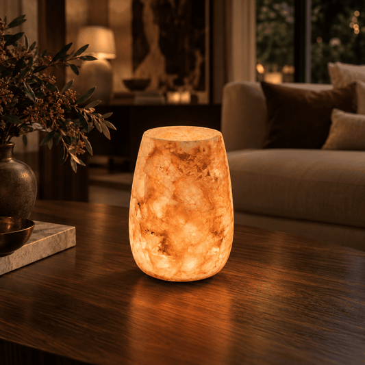 Cuore di Terra – Alabaster Natuursteen Windlicht 20 cm