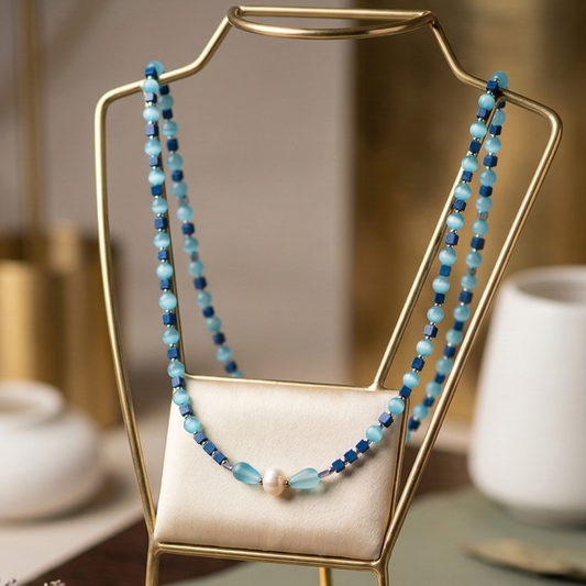 Edelsteen ketting – Océan Perlé
