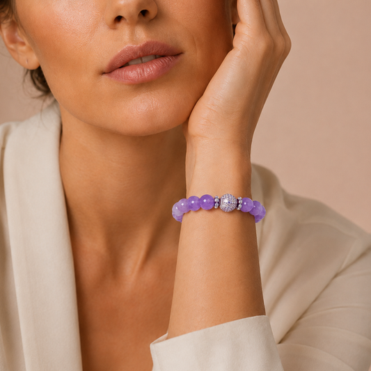 Lavender Glow – Dames Lavendel Jade Armband