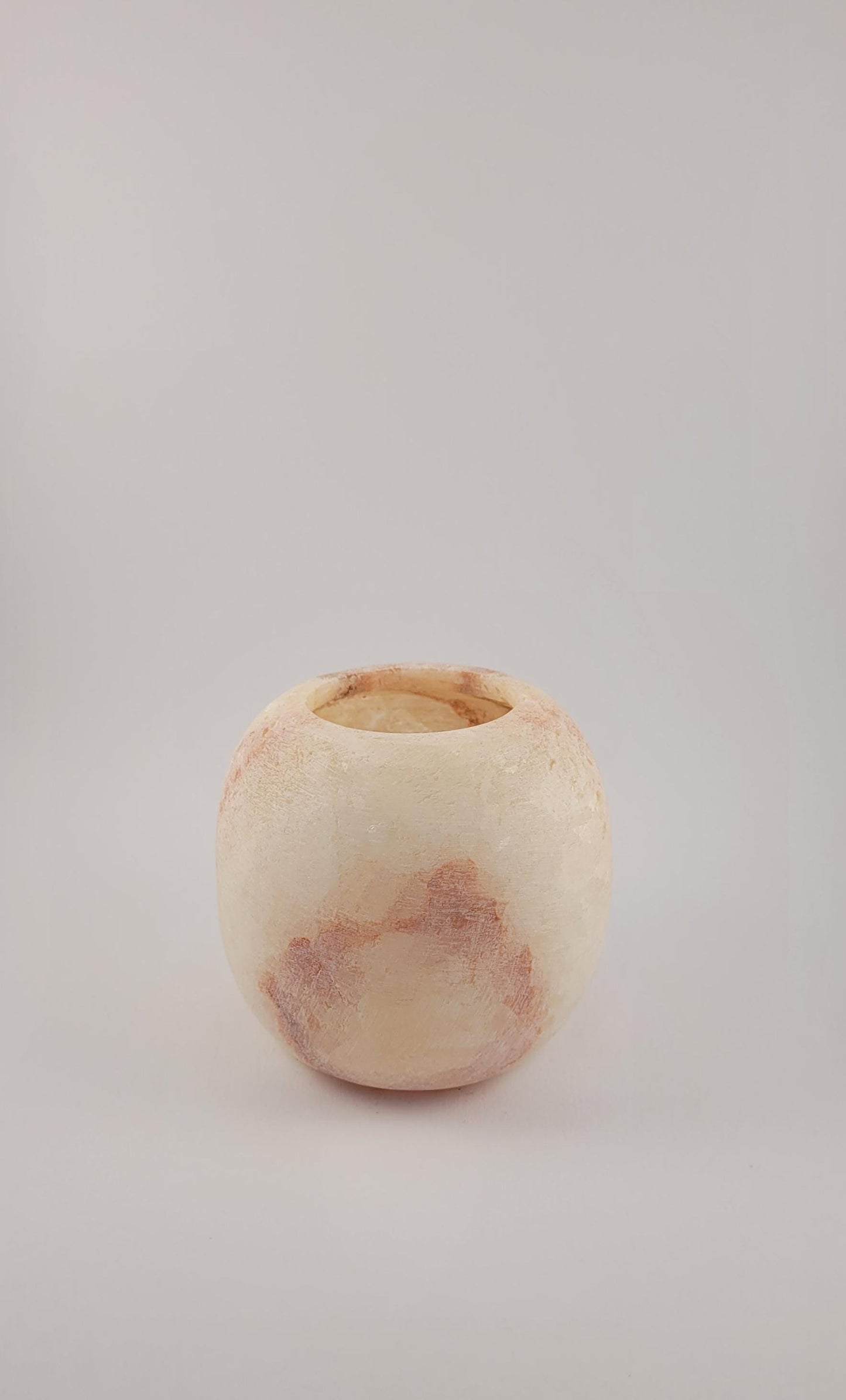 Bolvormige Alabaster Waxinelichthouder