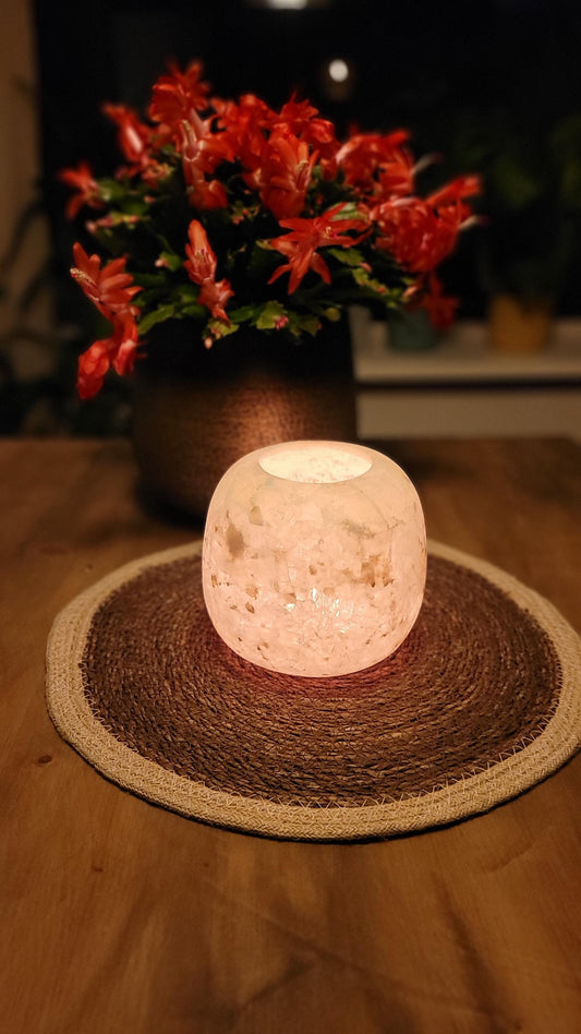 Klassieke Waxinelichthouder van Echt Alabaster