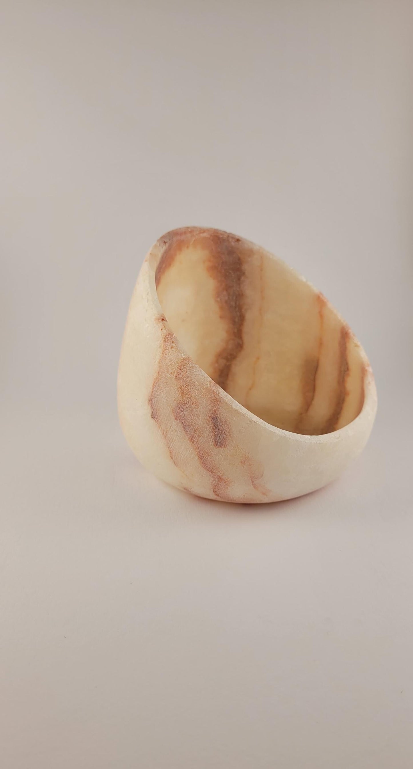Natuursteen Waxinelichthouder 8 cm – Alabaster Coppa d’Arte