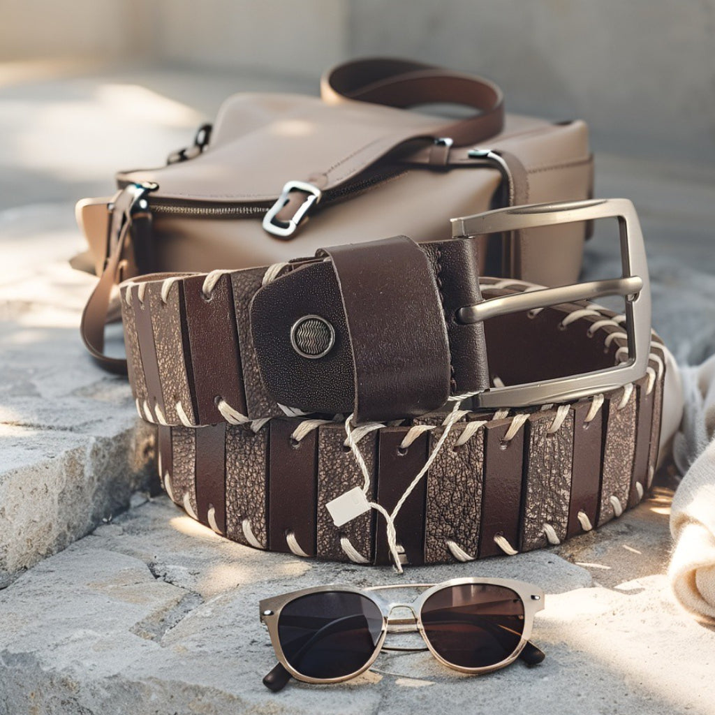 Marrone Intreccio – Unisex Gevlochten Leren Riem