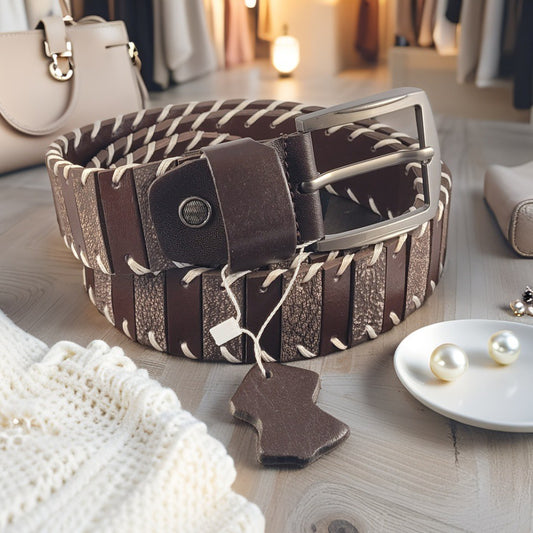 Marrone Intreccio – Unisex Gevlochten Leren Riem