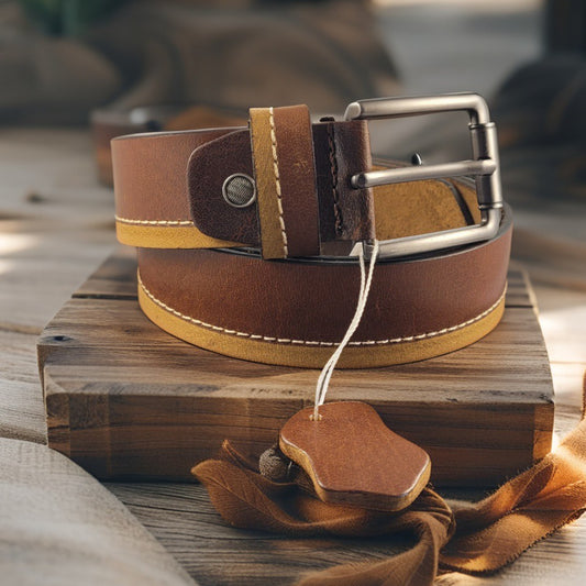 Bronze Duo – Leren Herenriem