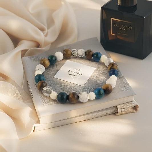 Tigre e Cielo - 8 & 6 mm Edelstenen Armband