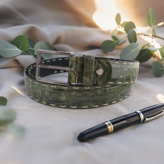 Verde Croco – Leren riem