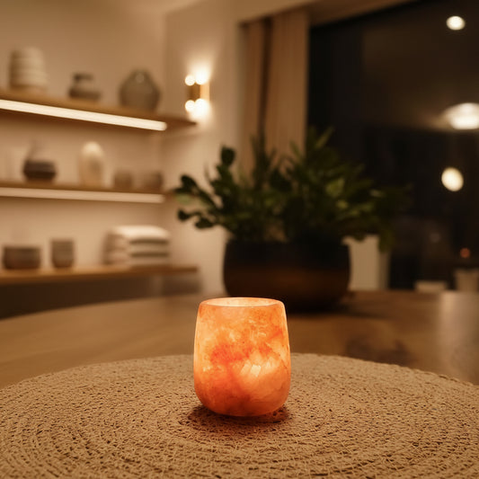 Natuursteen Waxinelichthouder 7 cm – Alabaster Luce Intima