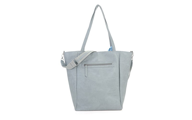 Shopper Macon – Sky Blue | Elegante Damestas met Sjaaldetail