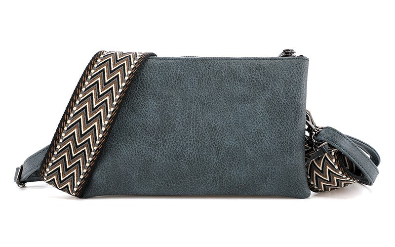 New York – Jeansblauw Schoudertasje