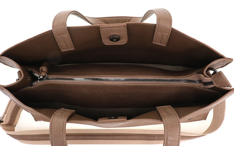 Dijon – De Stijlvolle & Ruime Schoudertas Taupe