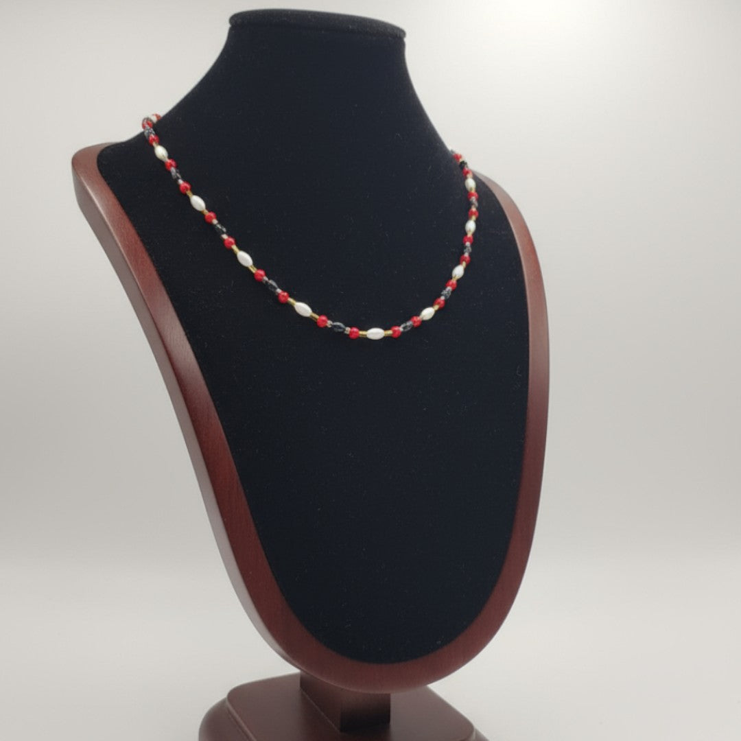 Perles de Minuit Rouge ketting