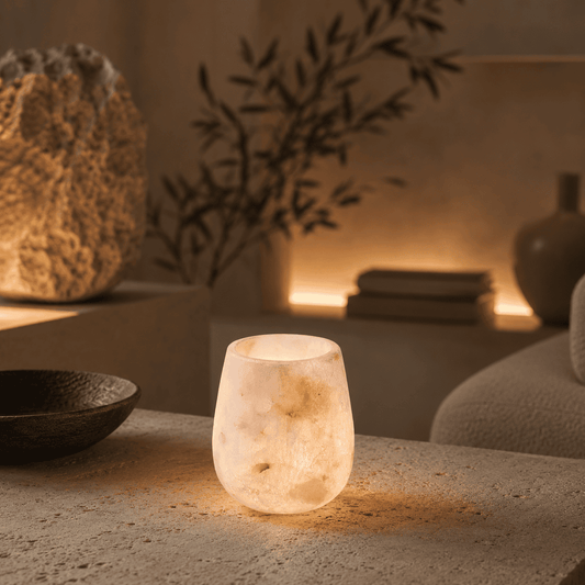 Fiamma Soffusa – Alabaster Natuursteen Waxinelichthouder 11 cm