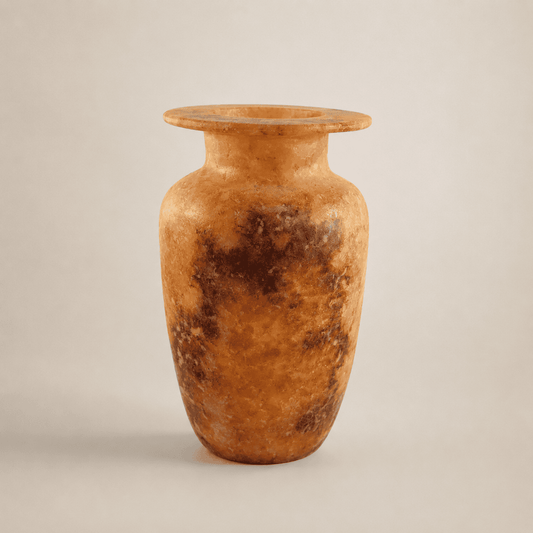 Fuoco Silenzioso – Alabaster Natuursteen Windlicht 17,5 cm
