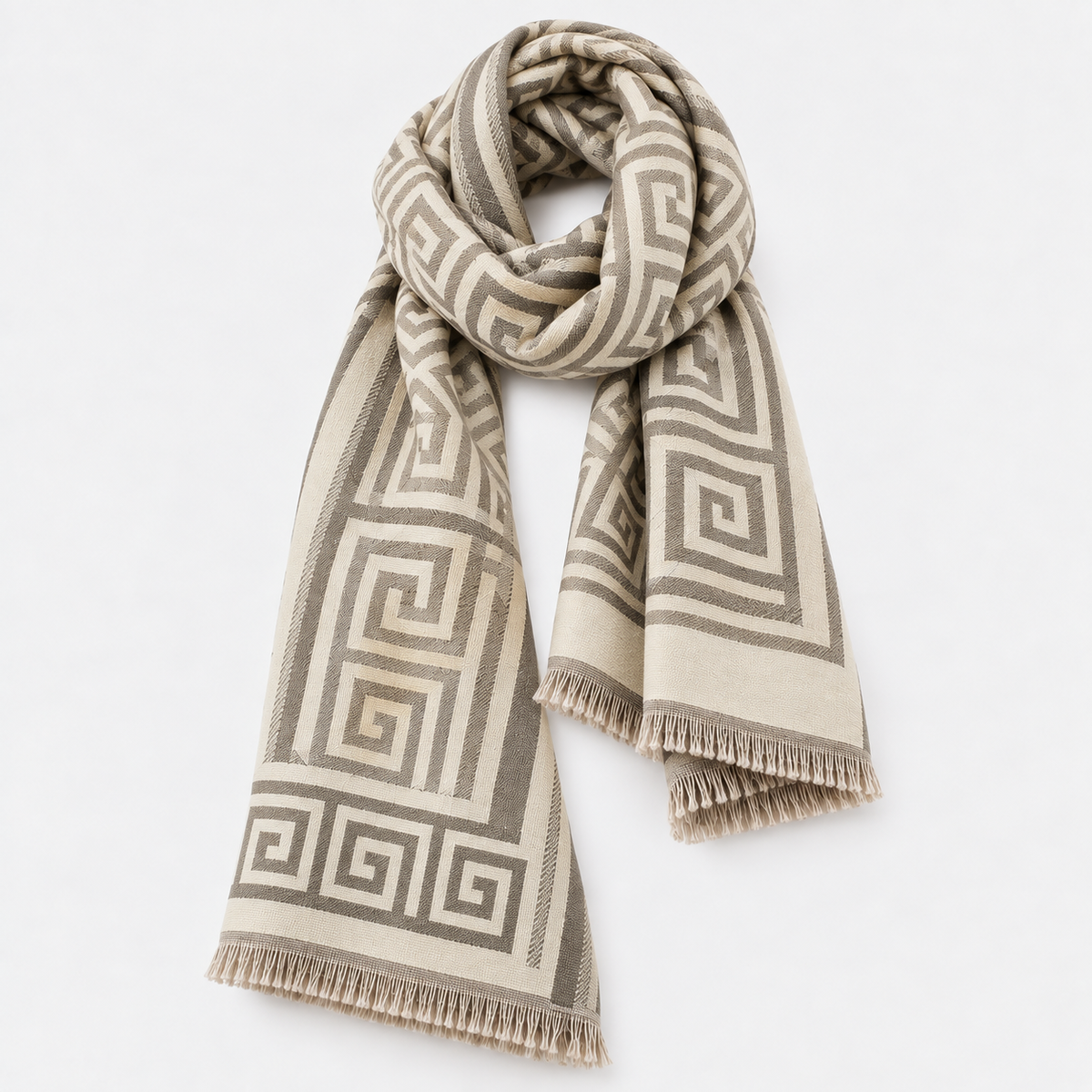 Athena – Dames Sjaal Beige & Taupe