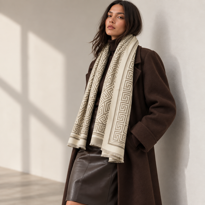 Athena – Dames Sjaal Beige & Taupe