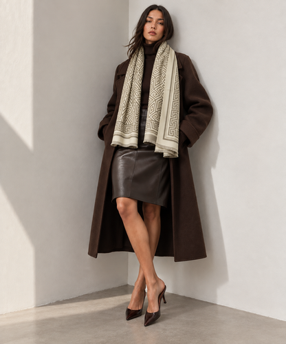 Athena – Dames Sjaal Beige & Taupe