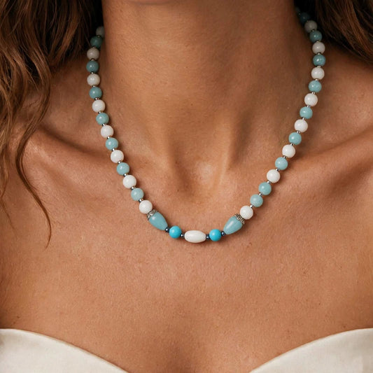 Azzurra Perla – Edelstenen Damesketting