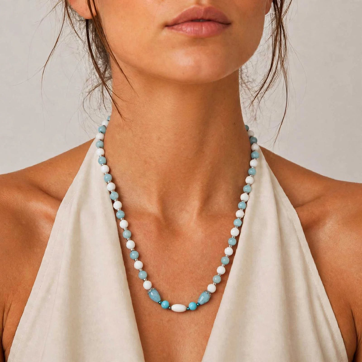 Azzurra Perla – Edelstenen Damesketting