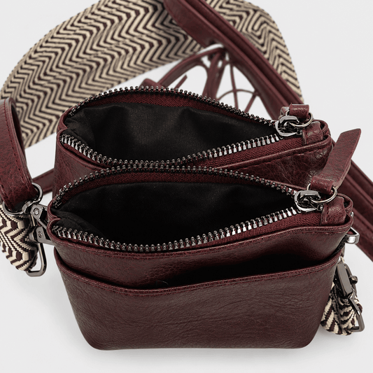 Libina Burgundy – Dames Telefoontasje & Crossbody