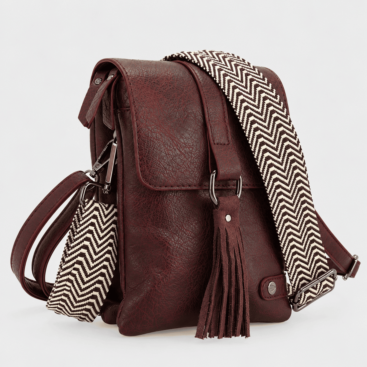 Libina Burgundy – Dames Telefoontasje & Crossbody