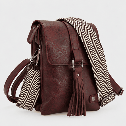 Libina Burgundy – Dames Telefoontasje & Crossbody