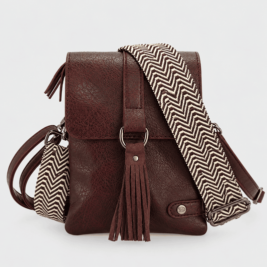 Libina Burgundy – Dames Telefoontasje & Crossbody