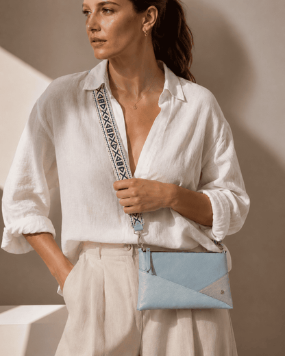 Schoudertasje Evian – Blauw