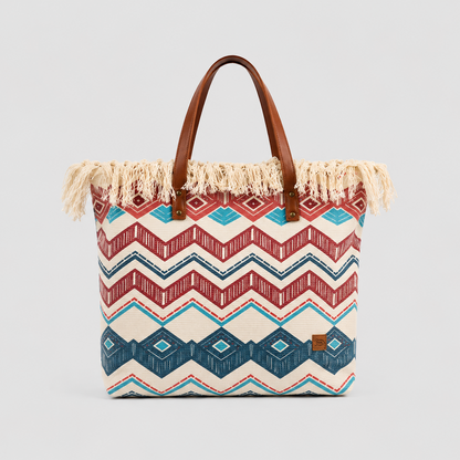 Canvas Shopper Nes – Pink Blue