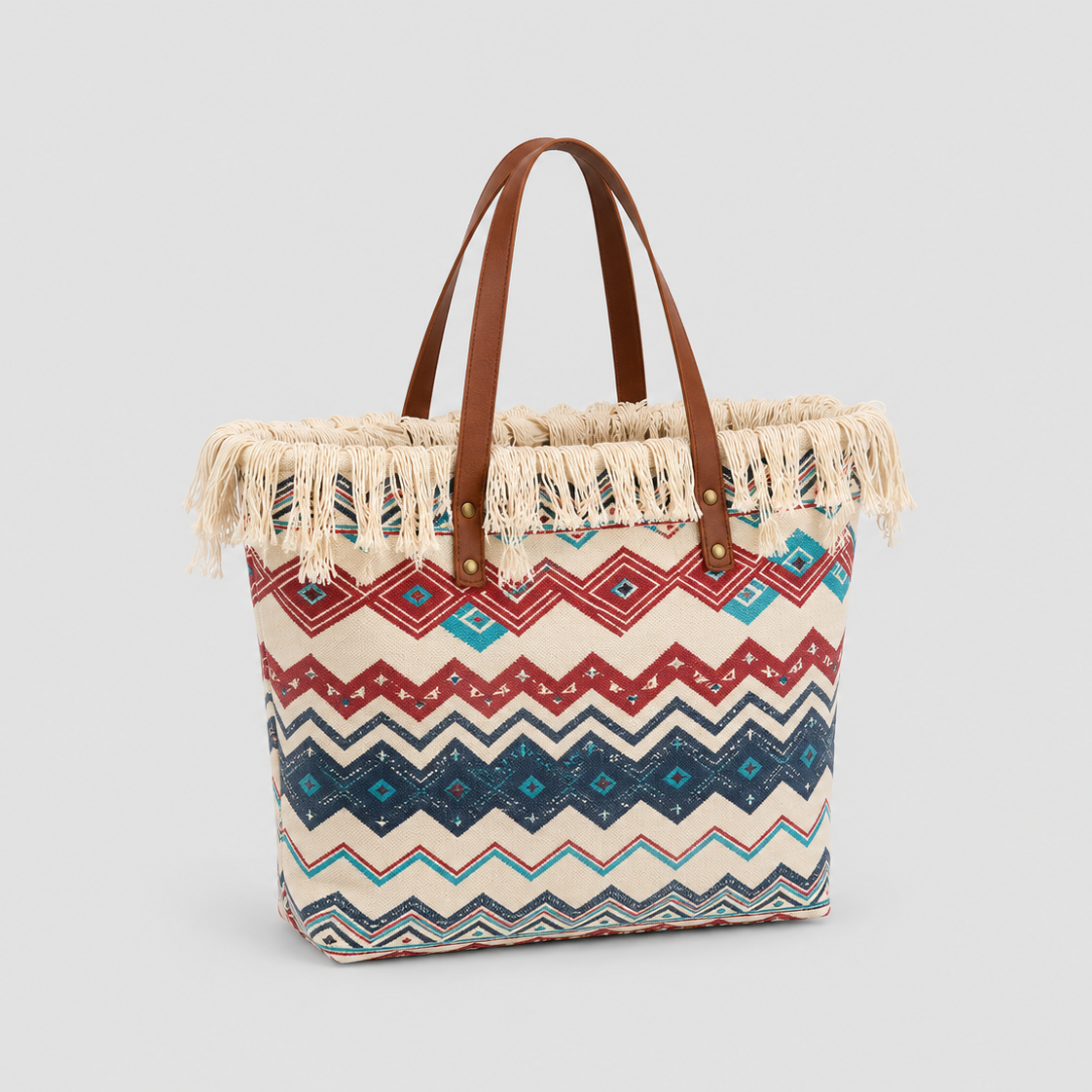 Canvas Shopper Nes – Pink Blue
