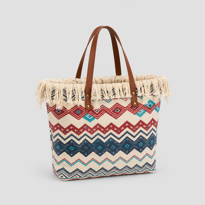 Canvas Shopper Nes – Pink Blue