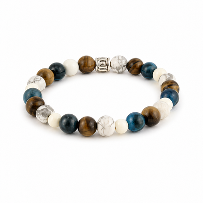 Tigre e Cielo - 8 & 6 mm Edelstenen Armband