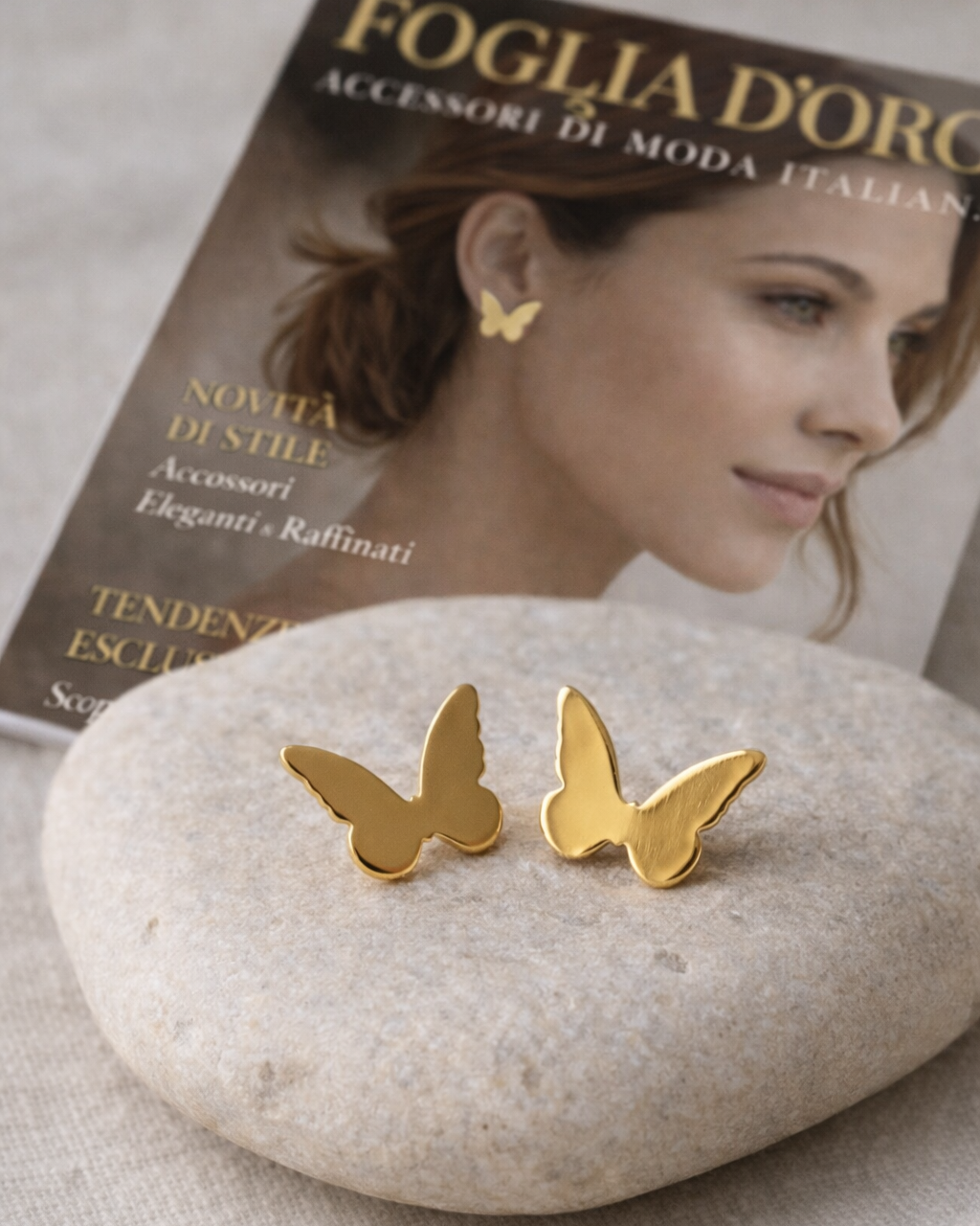 FOGLIA D’ORO Oorbellen – Farfalla Dorata