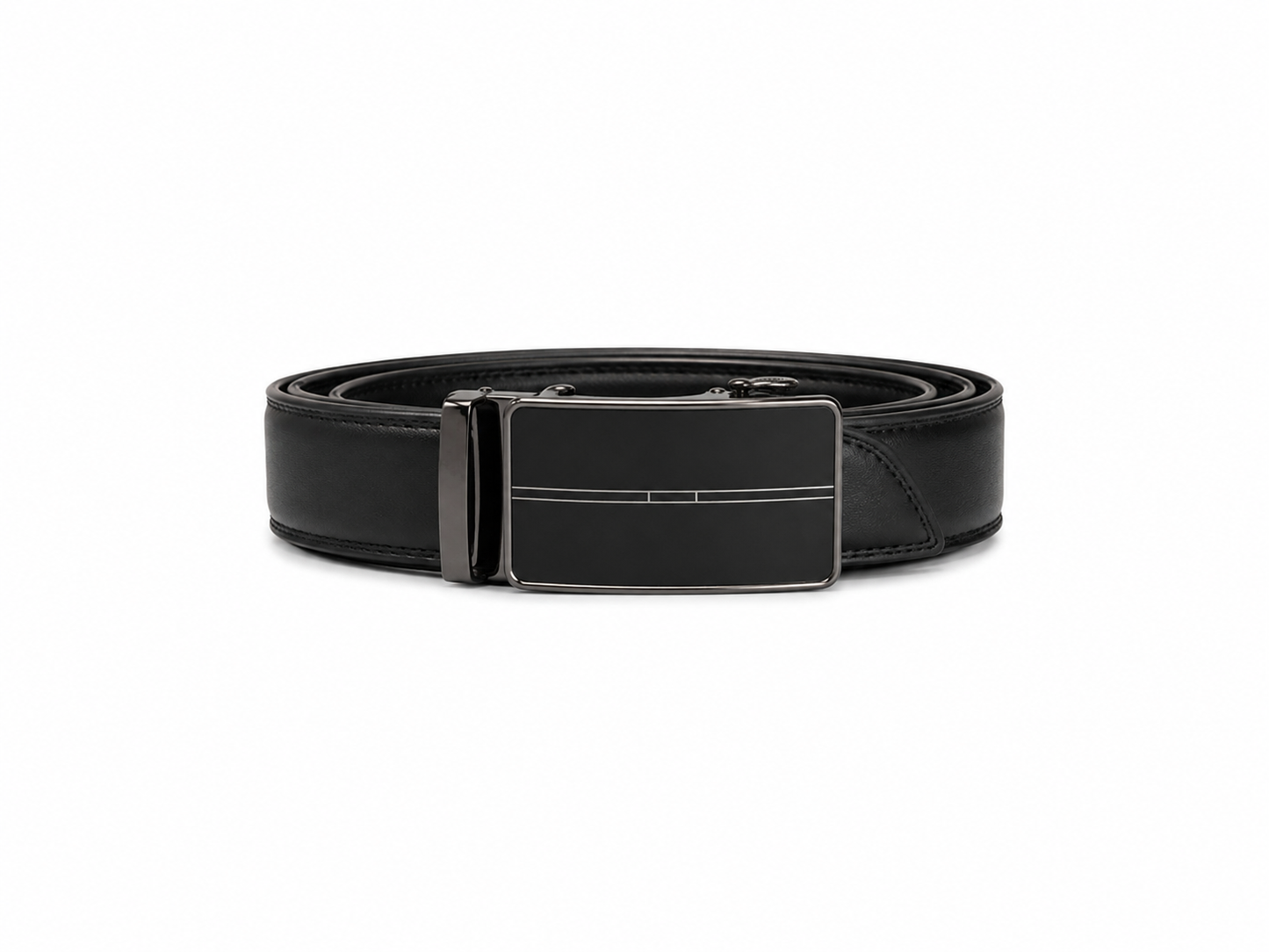 Heren Leren Riem Noir Luxe – Zonder Gaatjes