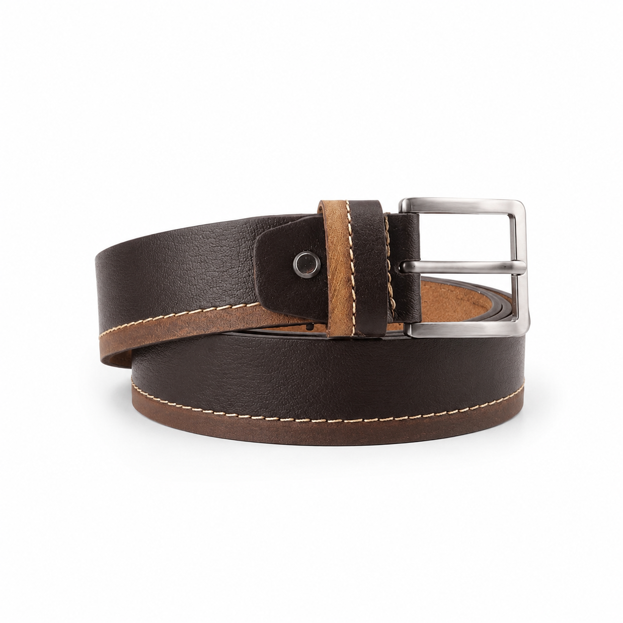 Unisex Leren Riem Marrone Classico