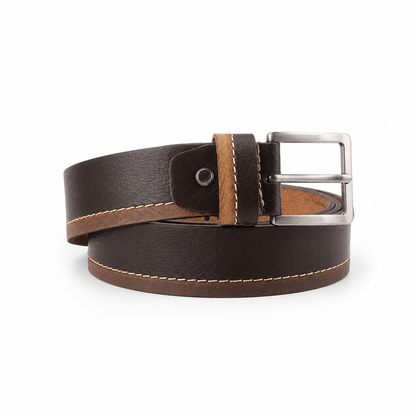Unisex Leren Riem Marrone Classico