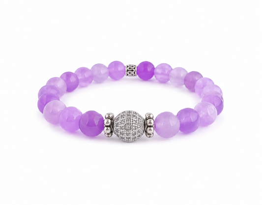 Lavender Glow – Dames Lavendel Jade Armband
