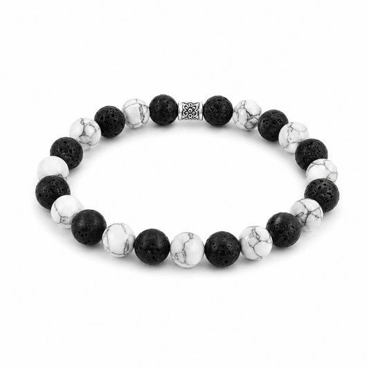Bianco e Nero – Dames Edelsteen Armband