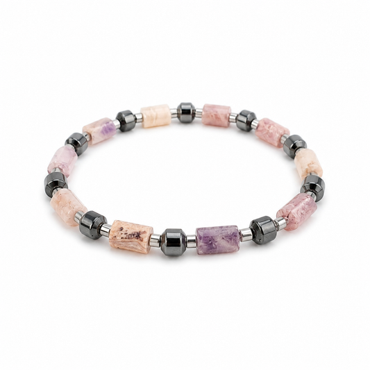 Lila Eleganza – Dames Edelsteen Armband