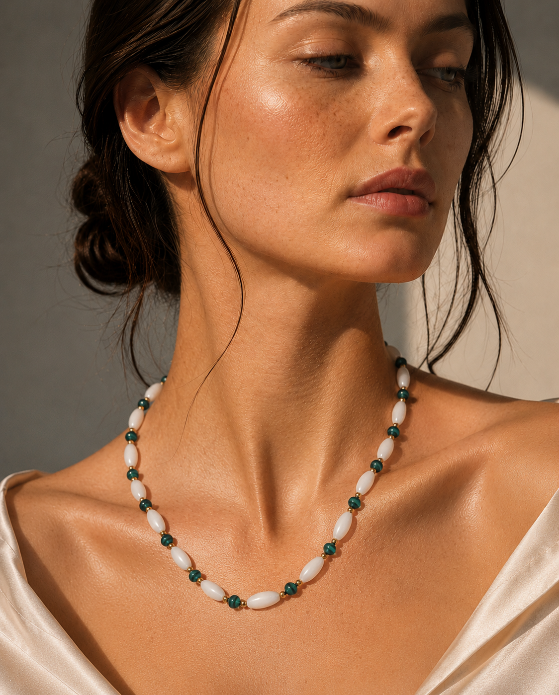 Edelsteen ketting Élégance Vert Émeraude