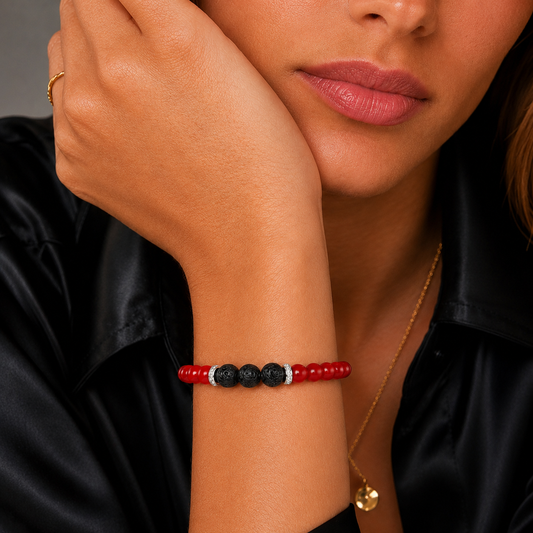 Scarlet Flame – Dames Edelsteen Armband