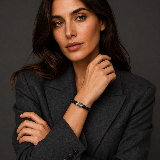 Noir Luxe – Dames Edelsteen Armband
